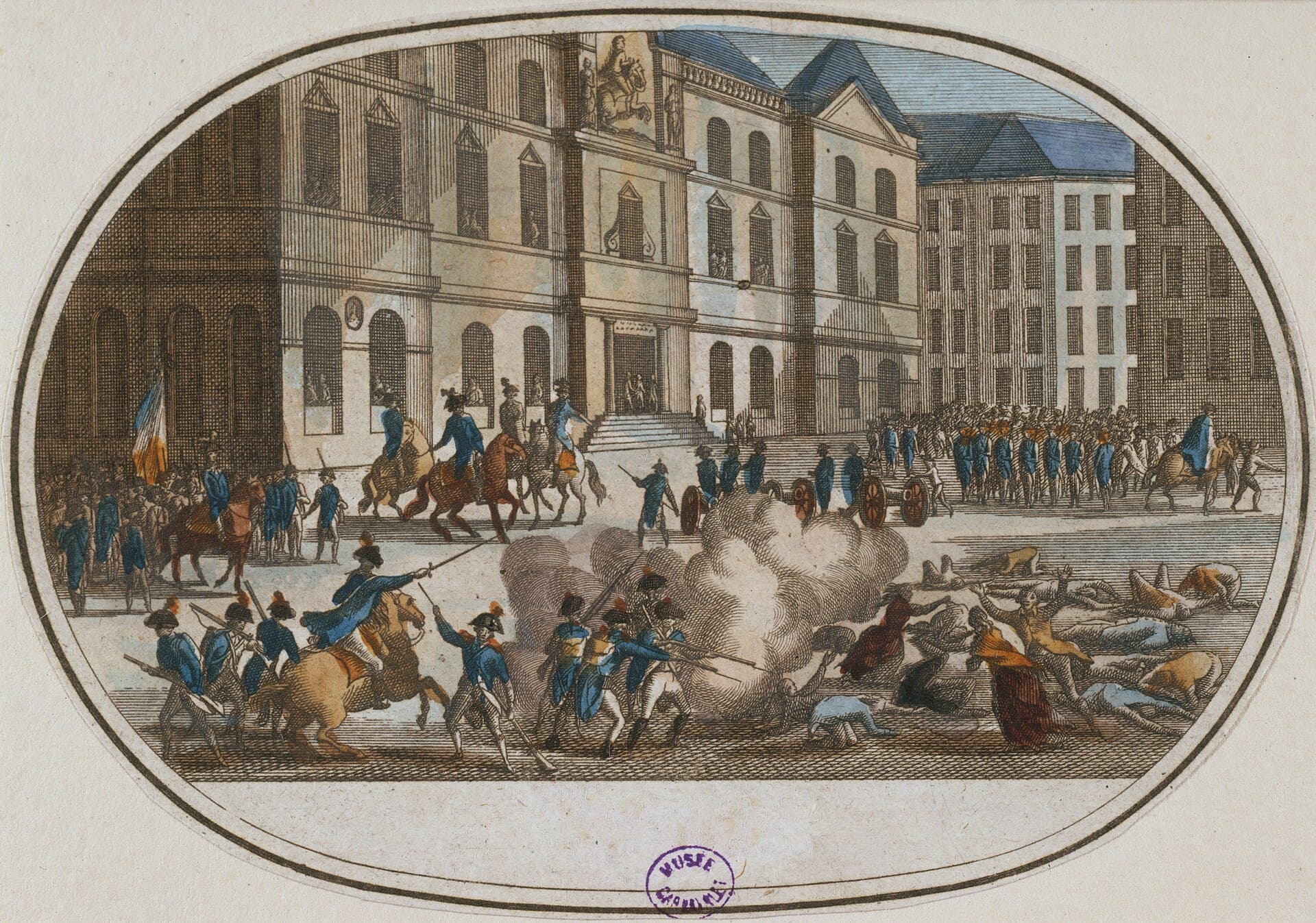 Gravure de la répression menée à Lyon en décembre 1793